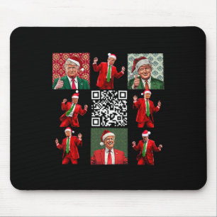 Qrプレジおもしろいデントトランプクリスマス踊りダンスM マウスパッド