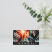 *~* QRプロフェッショナル電気技師AP75写真 名刺 (スタンド正面)