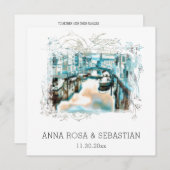 *~* QRポジターノItalyスクロールAR20 RSVP 結婚's 招待状 (正面/裏面)