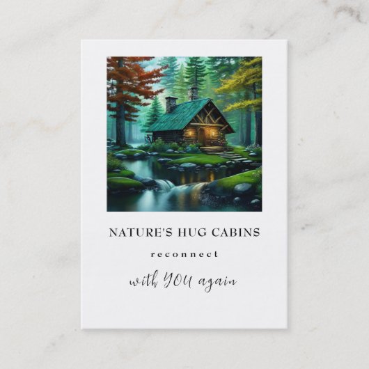 *~* QRマジカルストリーム素朴コテージAP49キャビン 名刺 (正面)