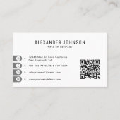 QRミニマルコード白黒 名刺 (裏面)