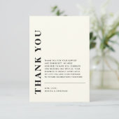 QRミニマルコーモダンドエレガントな結婚式 サンキューカード (スタンド正面)