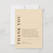 QRミニマルコーモダンドライトベージュ結婚ズ サンキューカード (正面)