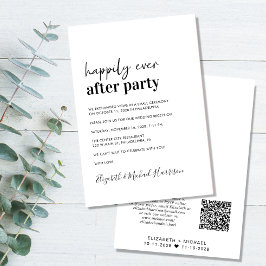 QRミニマルコーモダンド結婚披露宴 案内状