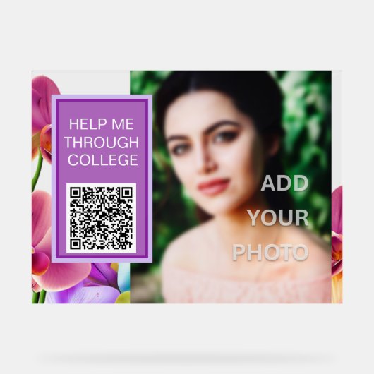 QRモダンコースタイリッシュドのアクリル記号 アクリルサイン (正面)