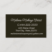 QRモダンコード付きフォトメイクアップアーティスト コーリングカード (裏面)