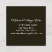 QRモダンコード付きフォトメイクアップアーティスト スクエア名刺 (裏面)