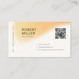 QRモダンコーミニマルドグラデーシぼやけョンのノイズ黄 名刺