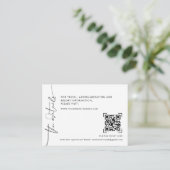 QRモダンコーミニマルドスキャン |の結婚詳細 エンクロージャーカード (スタンド正面)