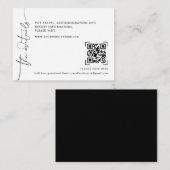 QRモダンコーミニマルドスキャン |の結婚詳細 エンクロージャーカード (正面/裏面)