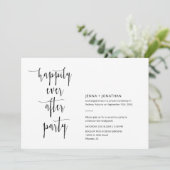 QRモダンコーミニマルド写真の後で幸せに 招待状 (スタンド正面)