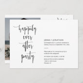QRモダンコーミニマルド写真の後で幸せに 招待状 (正面/裏面)