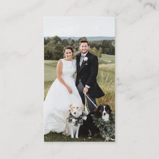 QRモダンコー結婚ドと写真との写真共有 エンクロージャーカード (裏面)