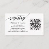 QRモダンコー結婚ドと写真を含むレジストリ エンクロージャーカード (正面)