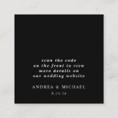 QRモダンコー結婚ドのWebサイトエンクロージャC エンクロージャーカード (裏面)