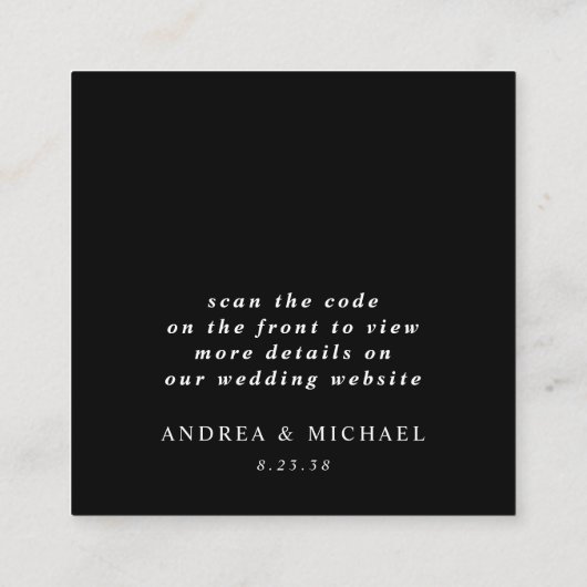 QRモダンコー結婚ドのWebサイトエンクロージャC エンクロージャーカード (裏面)