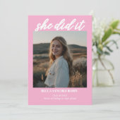 Qrモダントレンディースクリプトの卒業発表 招待状 (スタンド正面)