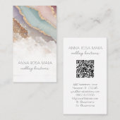 *~* QRラグジュアゲートラベンダーマウヴ金ゴールドグリッターAP66 名刺 (正面/裏面)