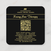 *~* QRラベンダーホワイト金ゴールドマゼンタイニシャルAP65 スクエア名刺 (裏面)