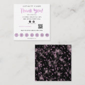 *~* QRリワードピンクハート(黒) ロイヤリティカード (正面/裏面)