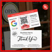 QrリンクのミニマリストとGoogleレビュー白 名刺