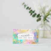 *~* QRレインボーAP26 Ethereal金ゴールドグリッターOPAL 名刺 (スタンド正面)