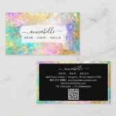 *~* QRレインボーAP26 Ethereal金ゴールドグリッターOPAL 名刺 (正面/裏面)