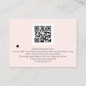 *~* QRロゴありがとうピンクグラデーションブランディングAP3 エンクロージャーカード (裏面)