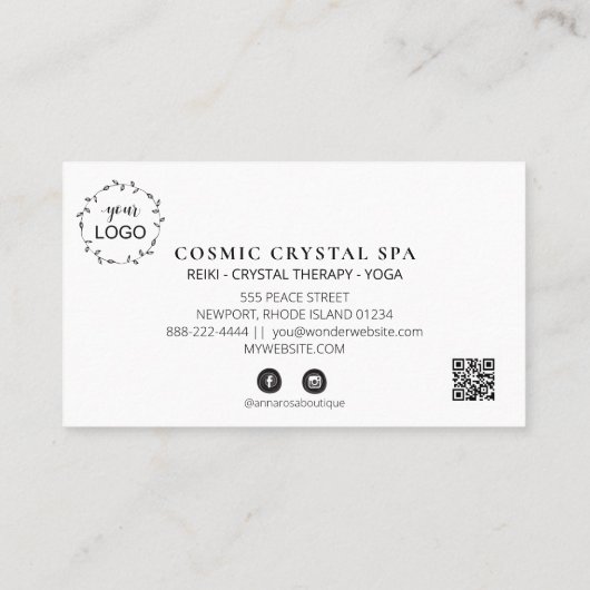 *～* QRロゴの特典に感謝モダンします ロイヤリティカード (裏面)