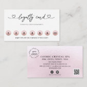 *~* QRロゴの特典ハートありがとうロイヤリティカード ロイヤリティカード (正面/裏面)