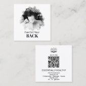 *~* QRロゴカイロプラクターカイロプラクティックスパ写真 スクエア名刺 (正面/裏面)