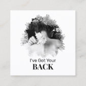 *~* QRロゴカイロプラクターカイロプラクティックスパ写真 スクエア名刺 (正面)