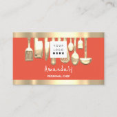 QRロゴパーソナルシェフ料理レストランフードサンゴ 名刺 (正面)