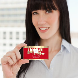 QRロゴパーソナルシェフ料理レストランフードレッド 名刺