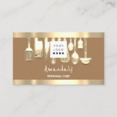 QRロゴパーソナルシェフ料理レストランブラウン 名刺 (正面)