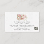 *~* QRロゴフォトフローラ赤面ピンクAR26ヴィンテージ 名刺 (裏面)