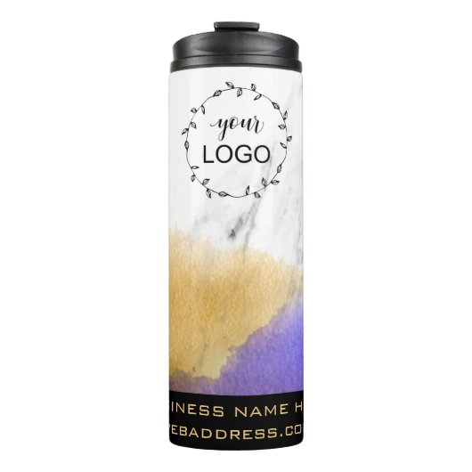 *~* QRロゴレインボーカラー金ゴールドパープルシックガーリー タンブラー (正面)