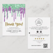 *~* QRロゴ AP8 LUXE ドリップス レビューありがとうございます。 エンクロージャーカード (正面/裏面)