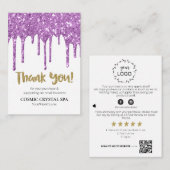 *~* QRロゴAP8コズミックドリップスをレビュー。サンキュー エンクロージャーカード (正面/裏面)