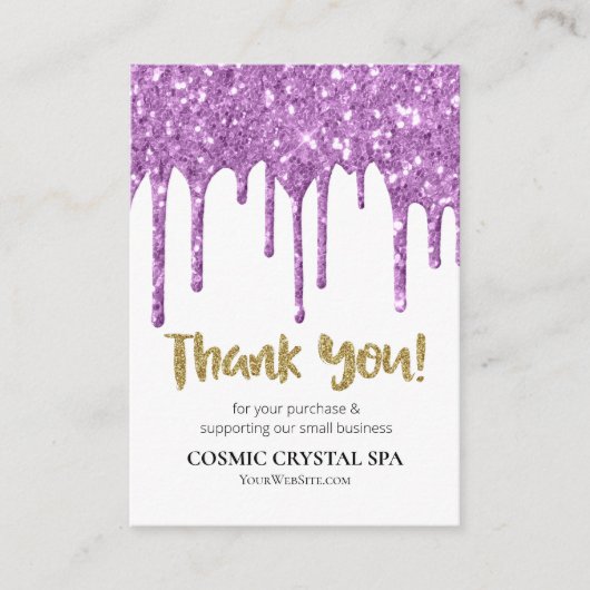 *~* QRロゴAP8コズミックドリップスをレビュー。サンキュー エンクロージャーカード (正面)