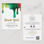 *~* QRロゴAP8コズミックドリップ。レビューに感謝 エンクロージャーカード (正面/裏面)