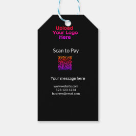 QRロシンプルゴWebサイトemaを追加するミニマルための支払いスキャン ギフトタグ