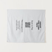 QRロシンプルゴWebサイトemaを追加するミニマルための支払いスキャン タペストリー (正面(横))