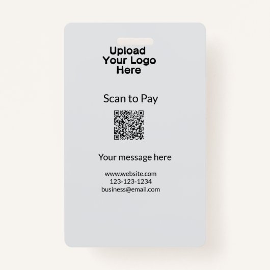 QRロシンプルゴWebサイトemaを追加するミニマルための支払いスキャン バッジ (正面)