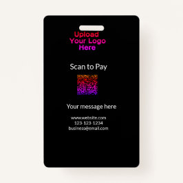 QRロシンプルゴWebサイトemaを追加するミニマルための支払いスキャン バッジ