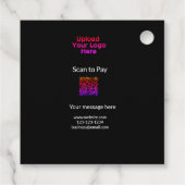 QRロシンプルゴWebサイトemaを追加するミニマルための支払いスキャン フェイバータグ (裏面)