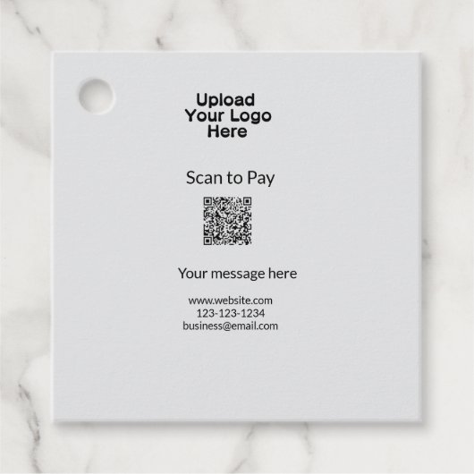 QRロシンプルゴWebサイトemaを追加するミニマルための支払いスキャン フェイバータグ (正面)