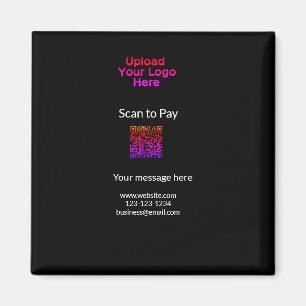 QRロシンプルゴWebサイトemaを追加するミニマルための支払いスキャン マグネット