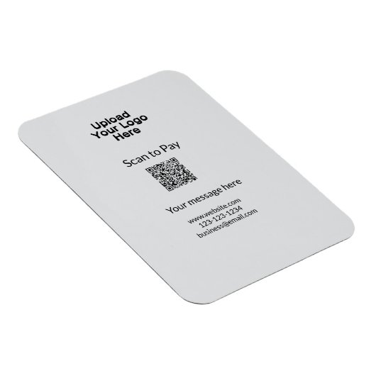 QRロシンプルゴWebサイトemaを追加するミニマルための支払いスキャン マグネット (右側)