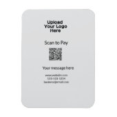 QRロシンプルゴWebサイトemaを追加するミニマルための支払いスキャン マグネット (縦)